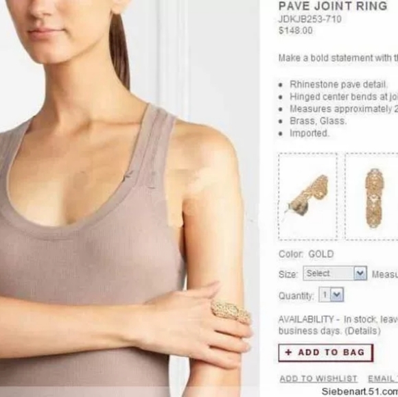 NWT BCBG Maxazria Pave Joint Ring - Picture 6 of 13